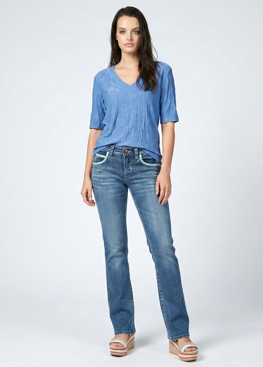 Синие демисезонные джинсы 6th Avenue - Синий - миниатюра 2