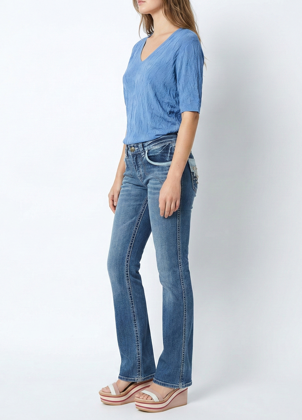 Синие демисезонные джинсы 6th Avenue - Синий - миниатюра 4