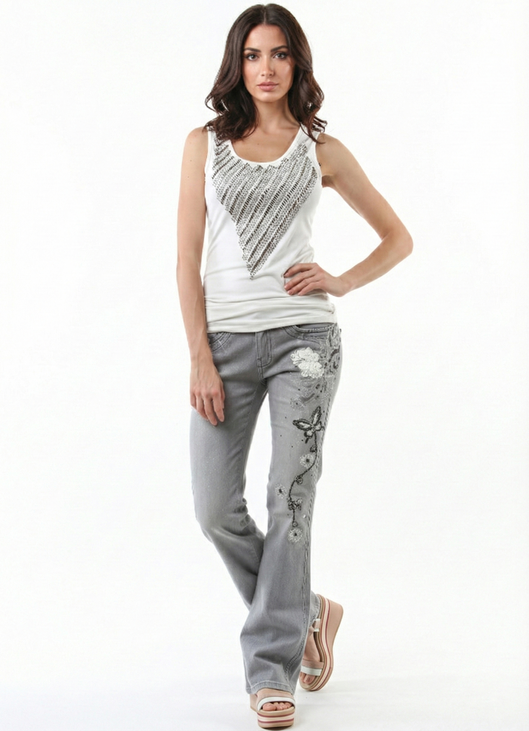 Серые демисезонные джинсы 6th Avenue - Серый - миниатюра 2