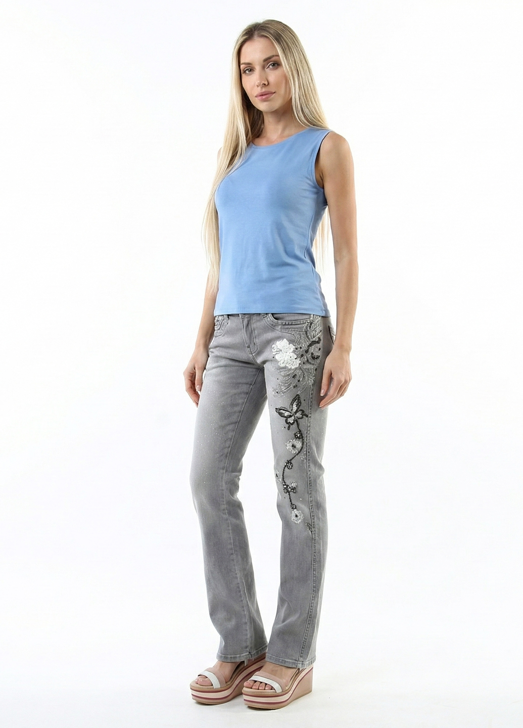 Серые демисезонные джинсы 6th Avenue - Серый - изображение 1