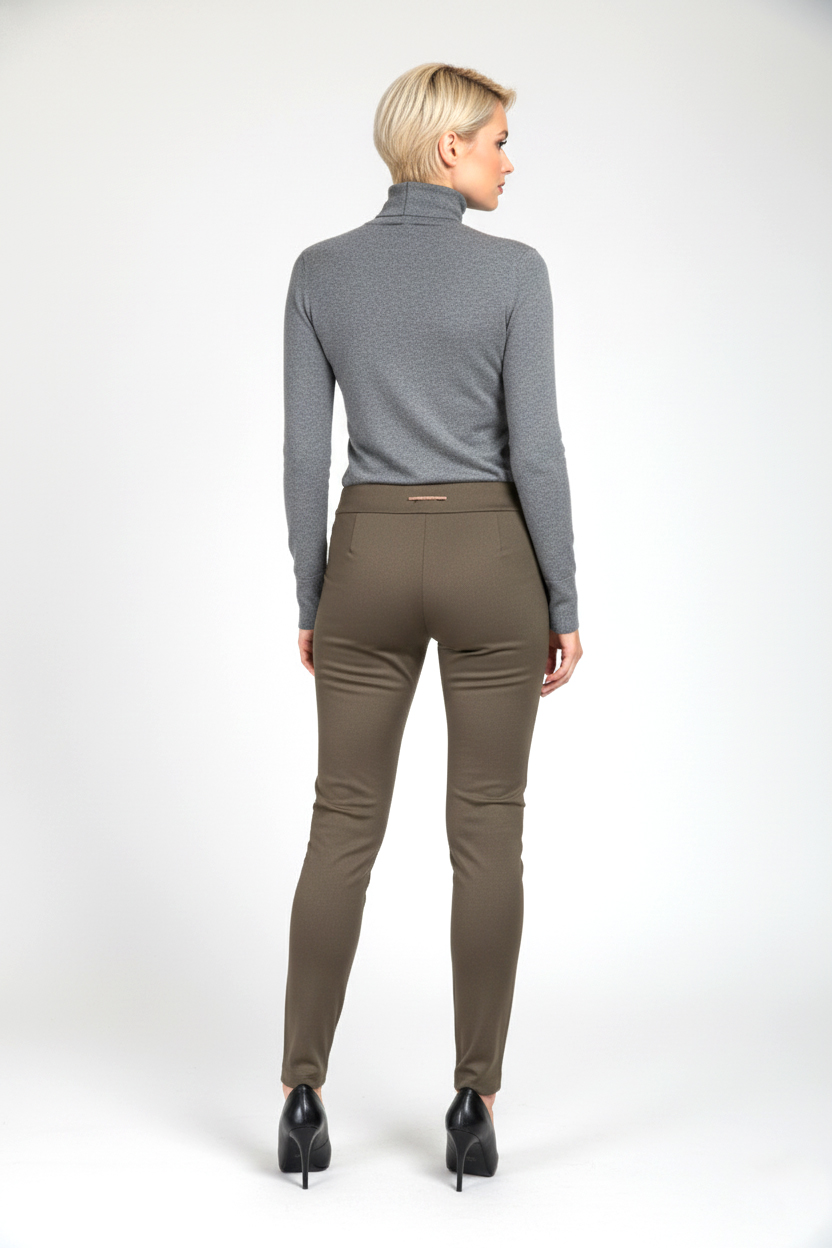 Женские демисезонные брюки - Оливковый - миниатюра 4