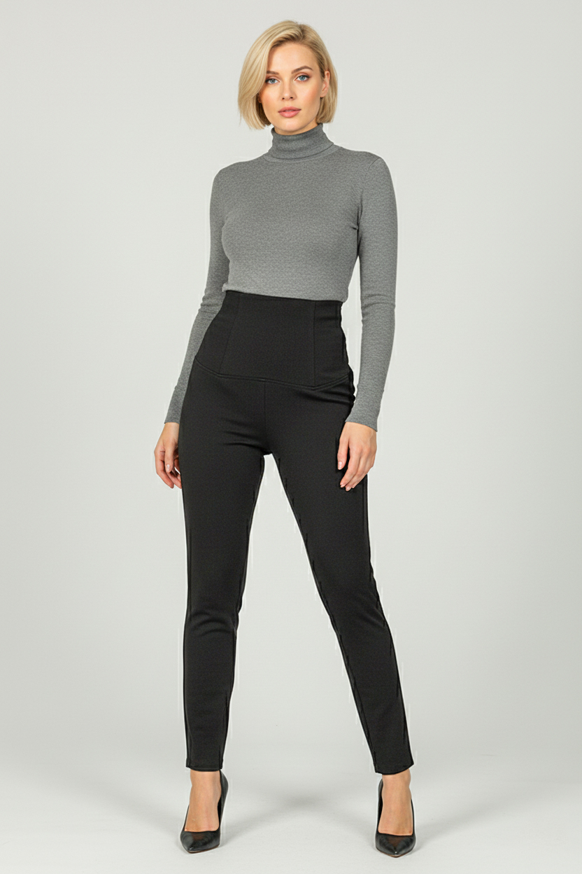 Женские демисезонные брюки с завышенной талией