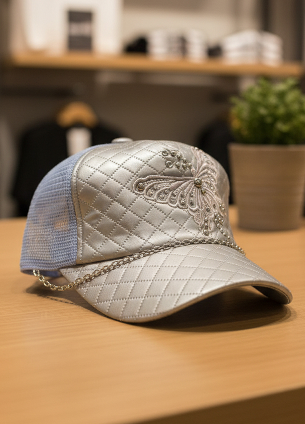 Женская гламурная кепка - Серый - изображение 1
