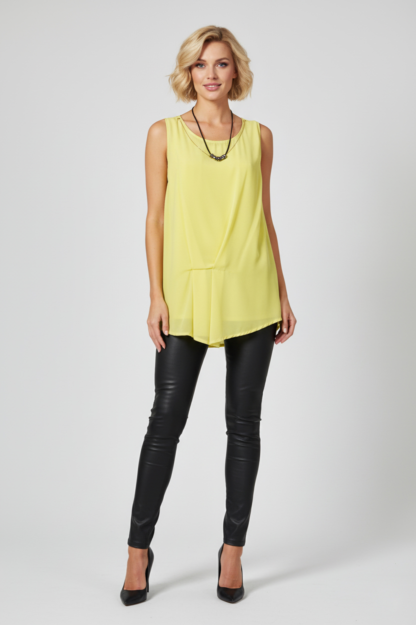 Летняя пляжная туника - Желтый - миниатюра 2