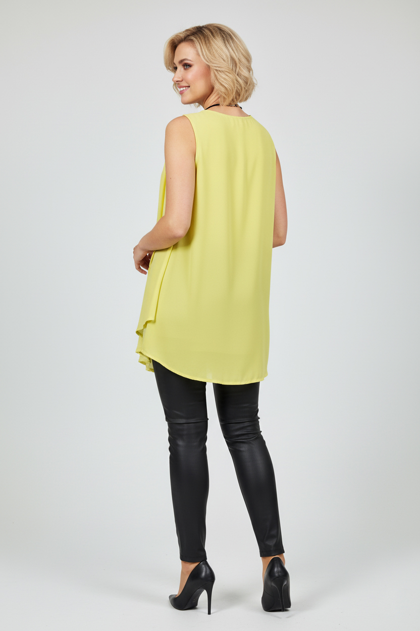 Летняя пляжная туника - Желтый - миниатюра 4
