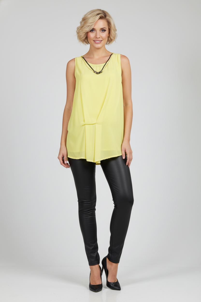 Летняя пляжная туника - Желтый - миниатюра 3