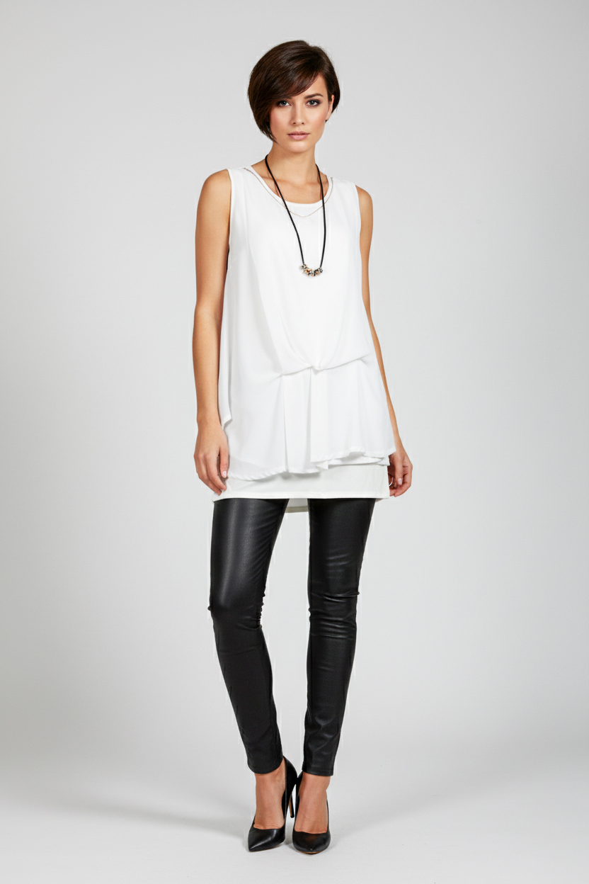 Летняя пляжная туника - Белый - миниатюра 3