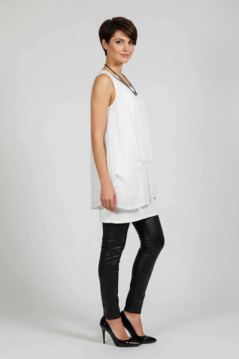 Летняя пляжная туника - Белый - миниатюра 4