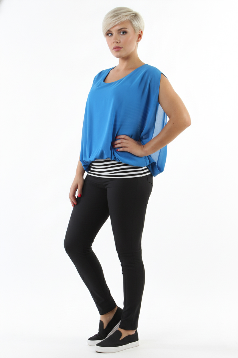 Летняя пляжная туника - Голубой - миниатюра 2