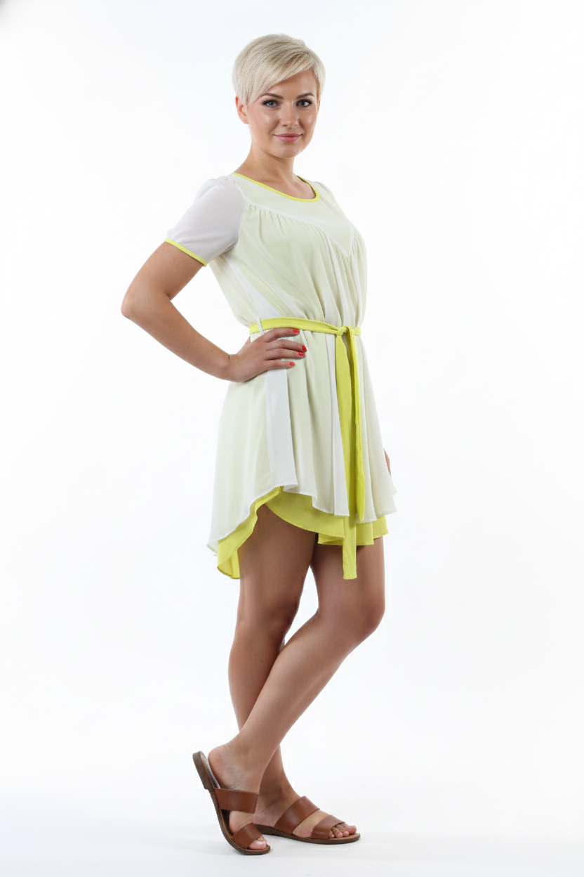 Летняя пляжная туника - Белый - миниатюра 4