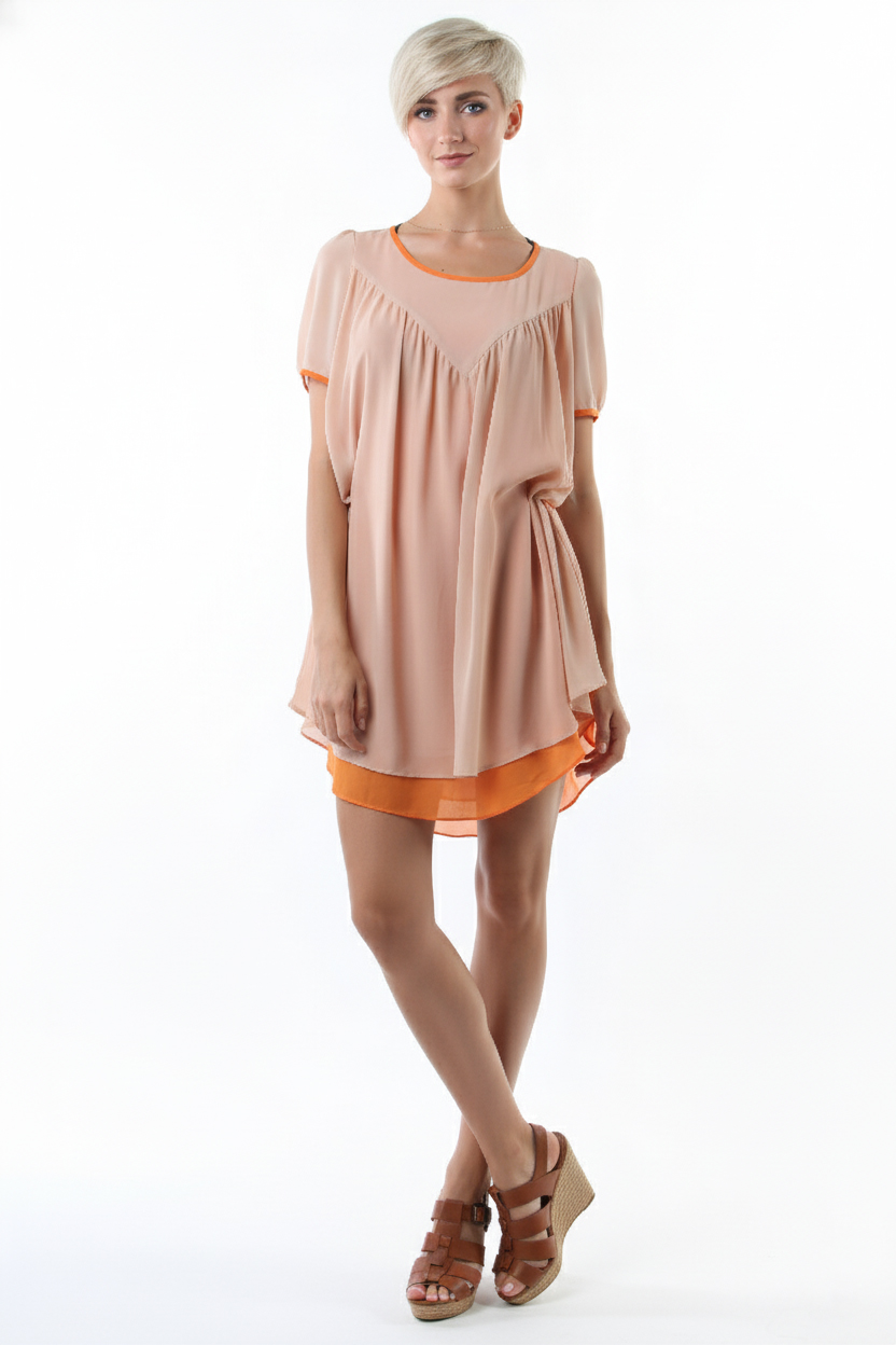 Летняя пляжная туника - Теракотовий - миниатюра 2
