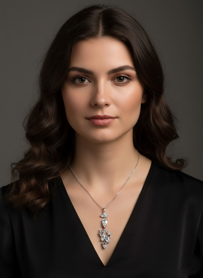 Колье Франсуа - серебряный - миниатюра 2