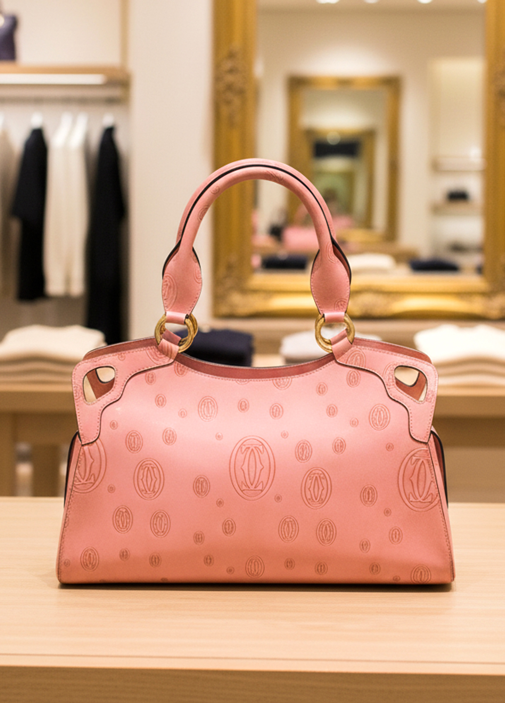 Женская каркасная кожаная сумка