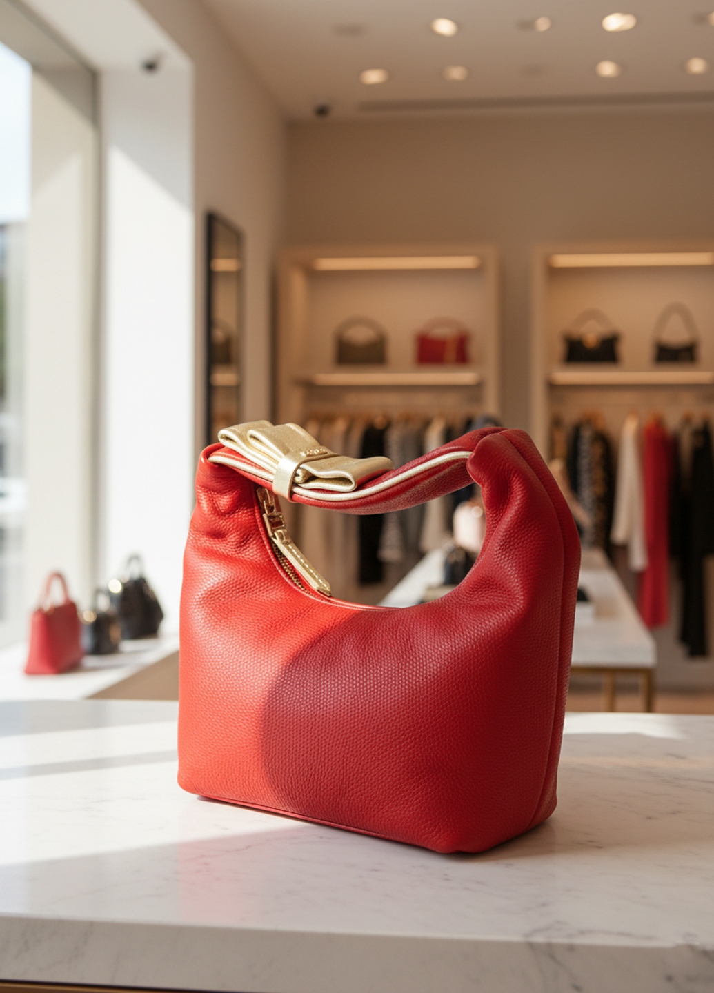 Сумка Fendi коктейльная - Красный - миниатюра 2