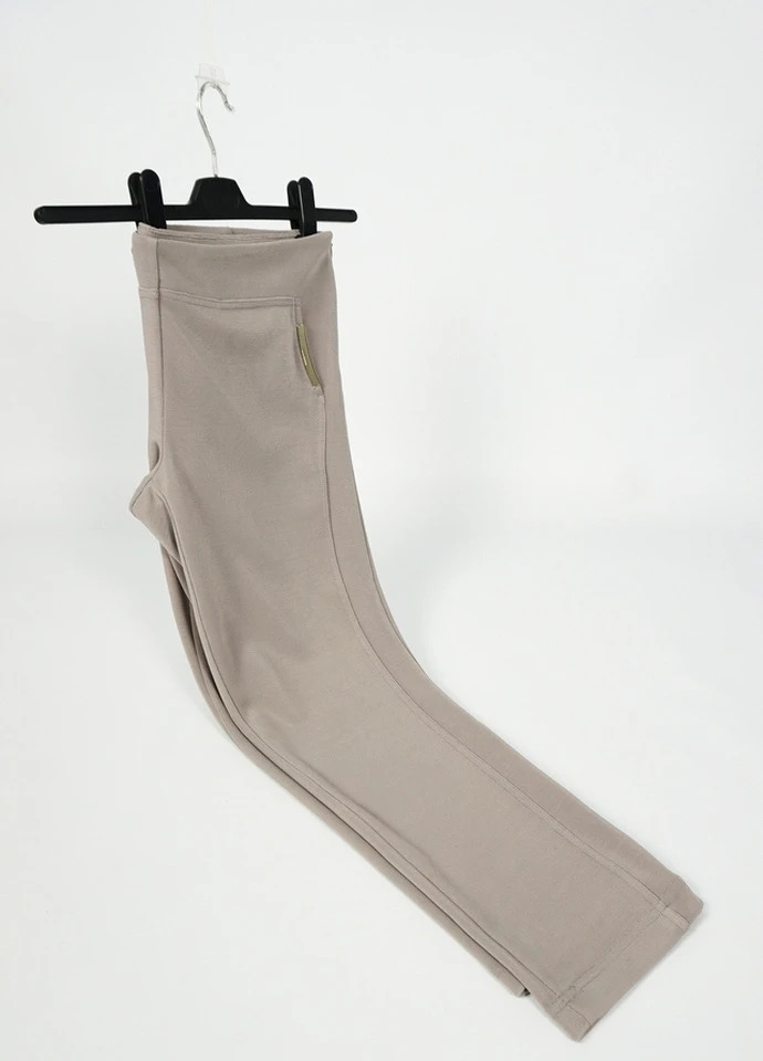 Женские  демисезонные укороченные брюки - Светло-серый - миниатюра 3