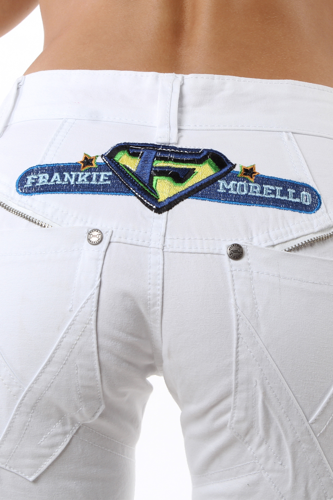 Белые демисезонные джинсы Frankie Morello - Белый - миниатюра 4