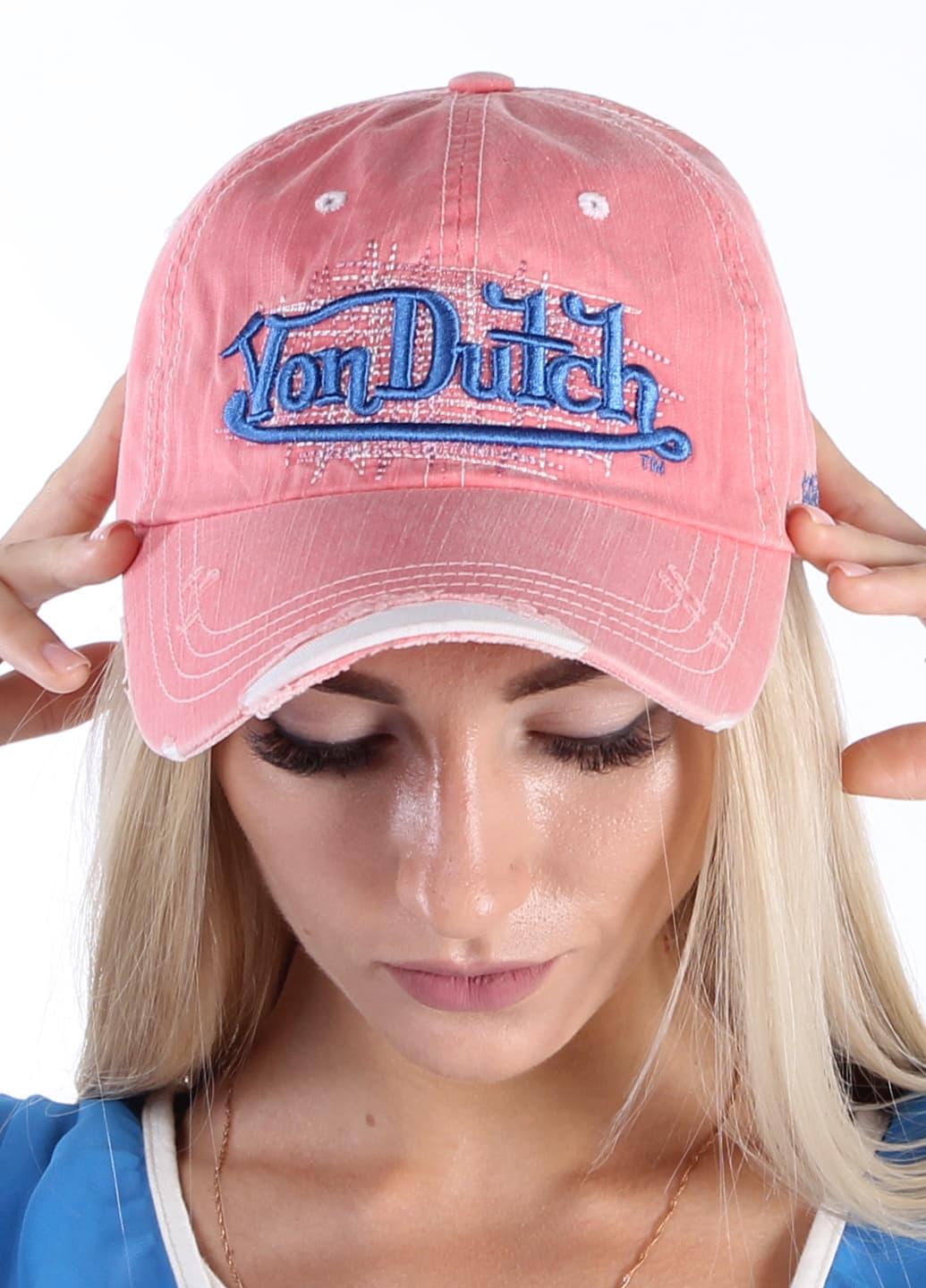 Кепка-бейсболка Von Dutch Korea - Коралловый - 2
