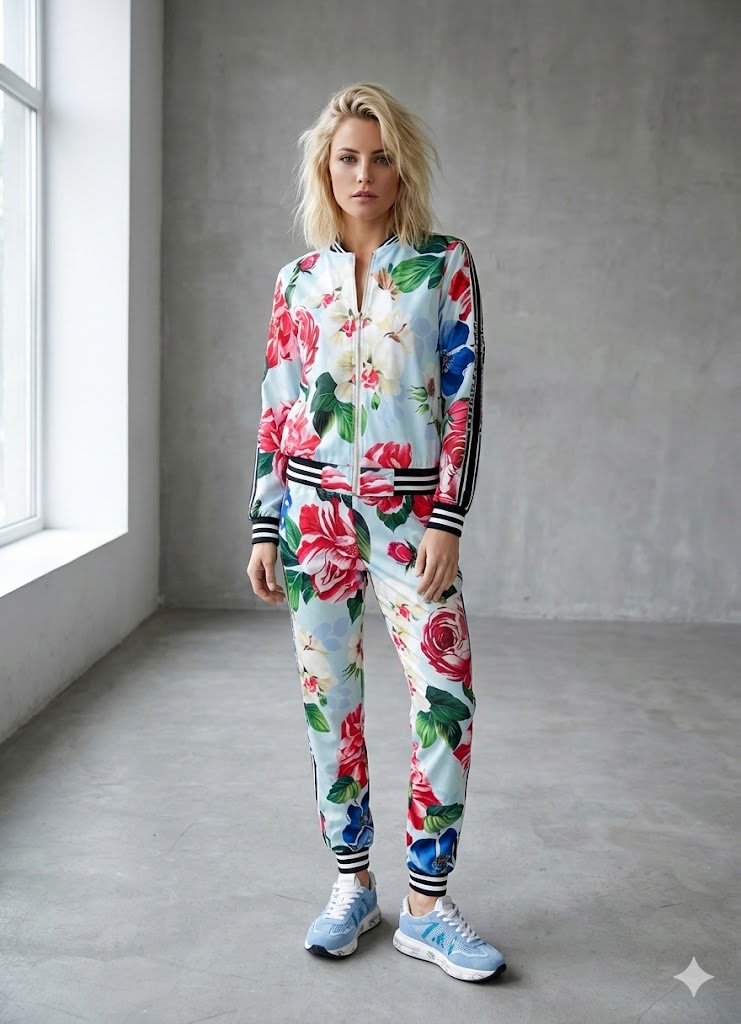 Жіночий демісезонний спортивний костюм - Білий - изображение 1