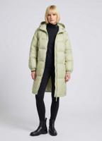 Жіночий демісезонний пуховик з капюшоном