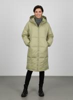 Женский демисезонный пуховик с капюшоном