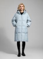 Женский демисезонный пуховик с капюшоном