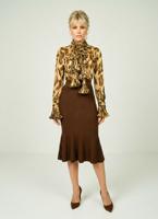 Жіноча шифонова блуза з шарфом