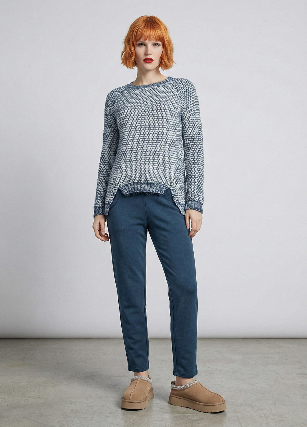 Жіночий демісезонний светр - Блакитний - изображение 1