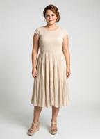 Жіноча плісирована сукня міді