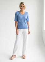 Жіноча футболка з крижаного шовку з V-подібним вирізом