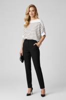 Женская свободная полосатая футболка "Летучая мышь"