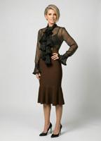 Жіноча шифонова блуза з шарфом