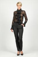 Женская блуза из органзы с шарфом