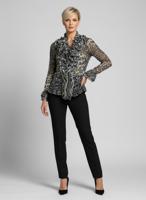 Женская шифоновая блуза с баской