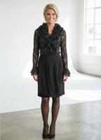 Женская блуза из органзы с баской