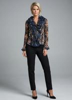 Женская шифоновая блуза с баской