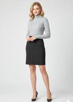 Черная офисная юбка-мини карандаш