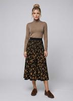 Трикотажна двостороння спідниця міді