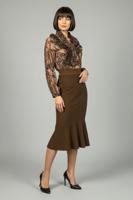 Трикотажная юбка годе миди