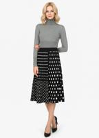 Трикотажная двусторонняя юбка миди