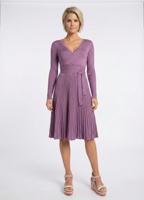 Платье-миди плиссированное трикотажное