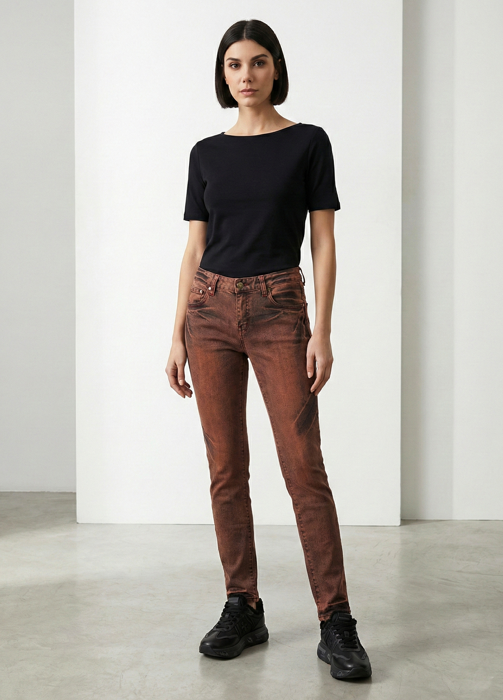 Коричневі джинси демісезонні 6th Avenue - Коричневий - изображение 1