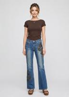 Жіночі вінтажні клешені джинси