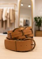 Женский кожаный широкий ремень