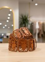 Женский кожаный широкий пояс