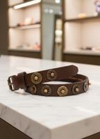 Женский кожаный ремень с орнаментом