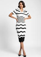 Трикотажное платье в полоску