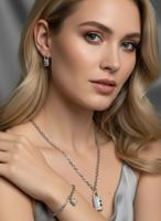 Комплект бижутерии Жанет (серьги+колье+браслет)