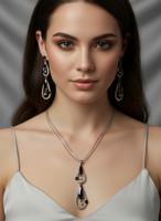 Комплект бижутерии Жизель (серьги+колье)