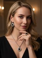 Комплект бижутерии Саманта (серьги+кулон)
