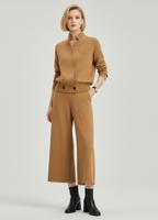 Женский осенний трикотажный брючный костюм